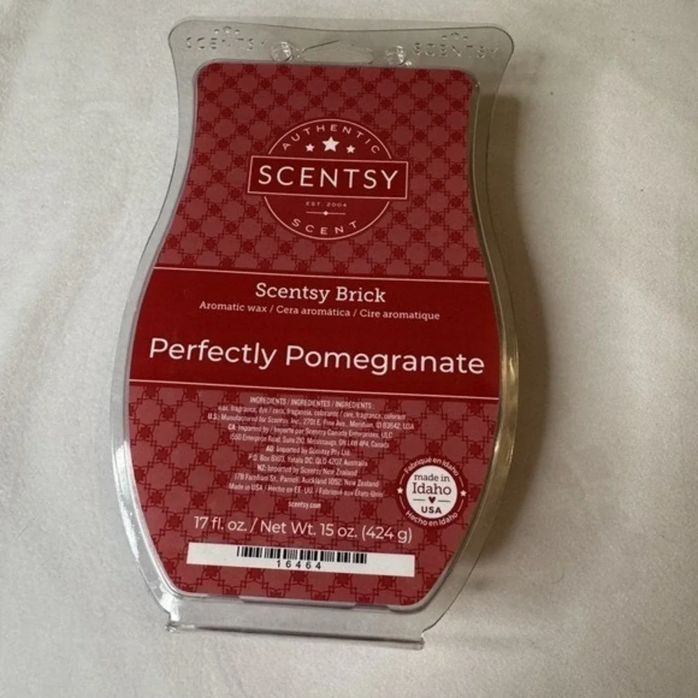 Scentsy Wax Brick 15oz Red Perfectly Pomegranate Fruity Home Fragrance